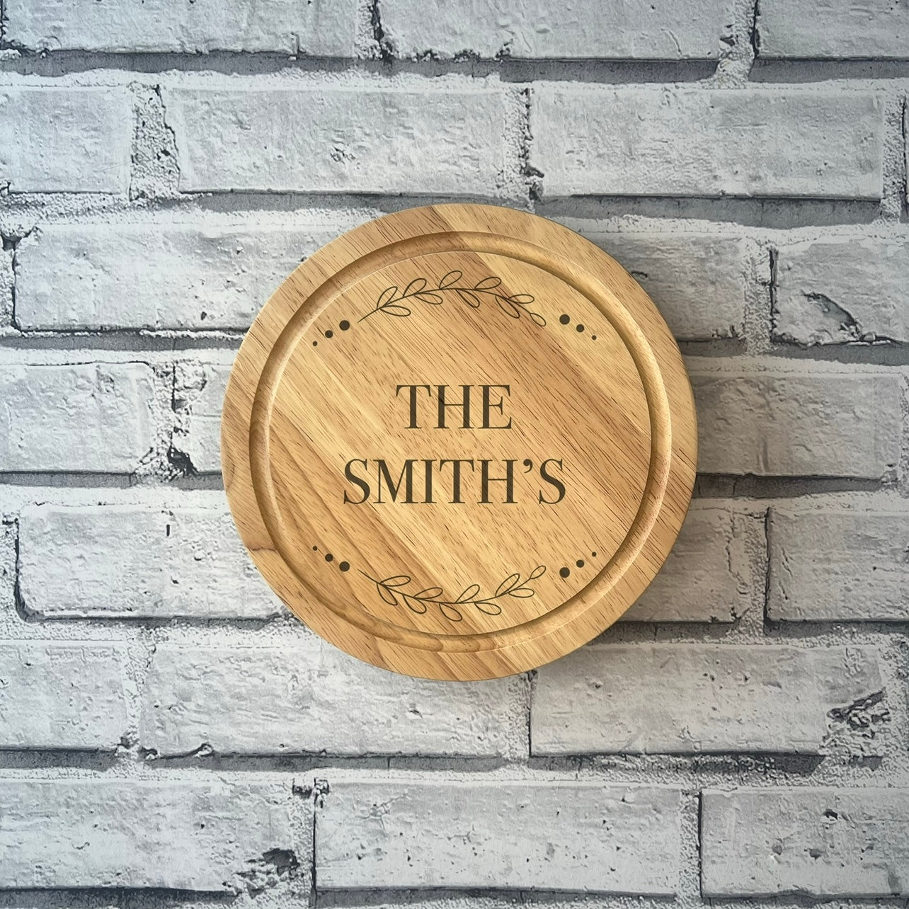 Circle Personalised Cheese Board Set - Various Designs