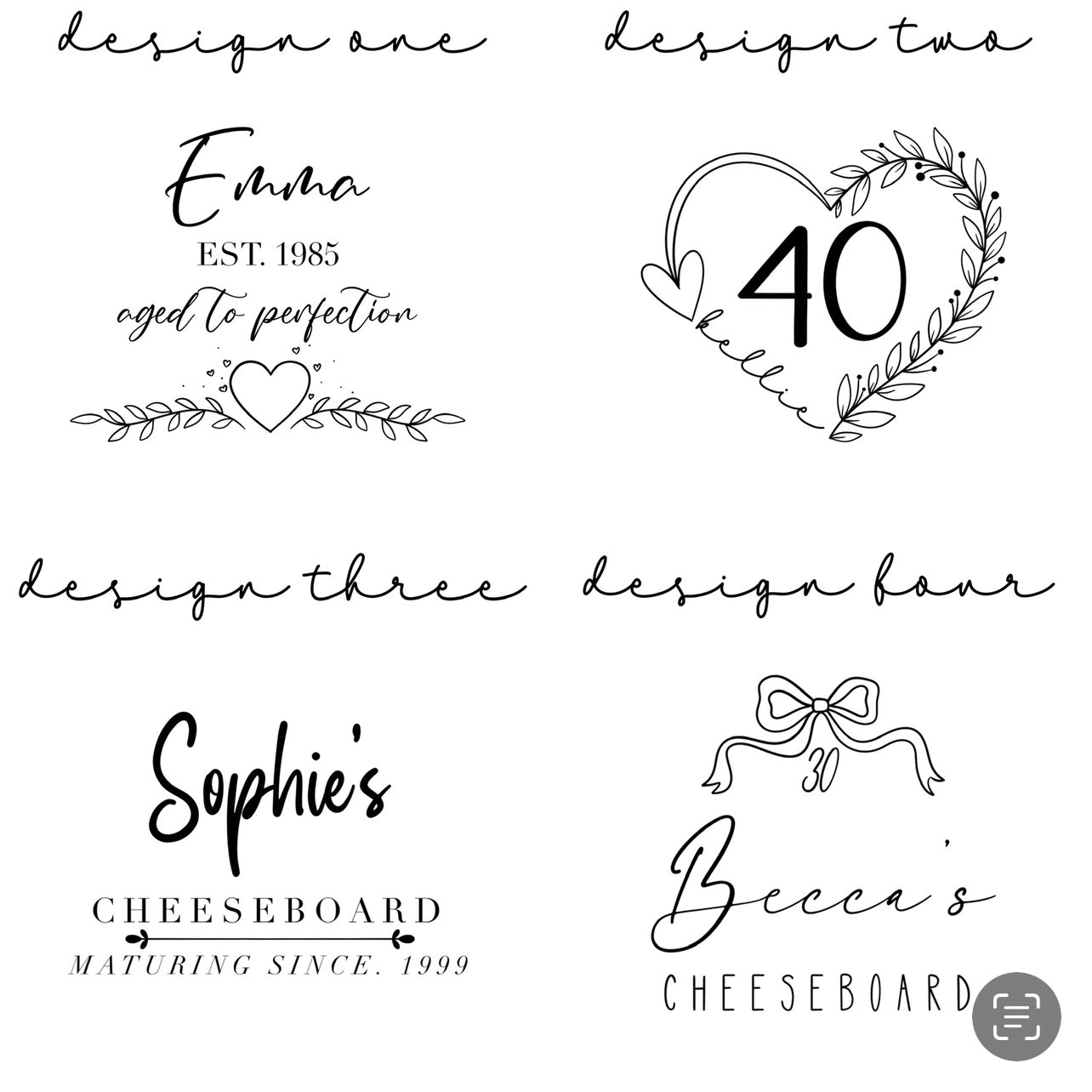 Heart Cheese Board - Personalised - Various Designs