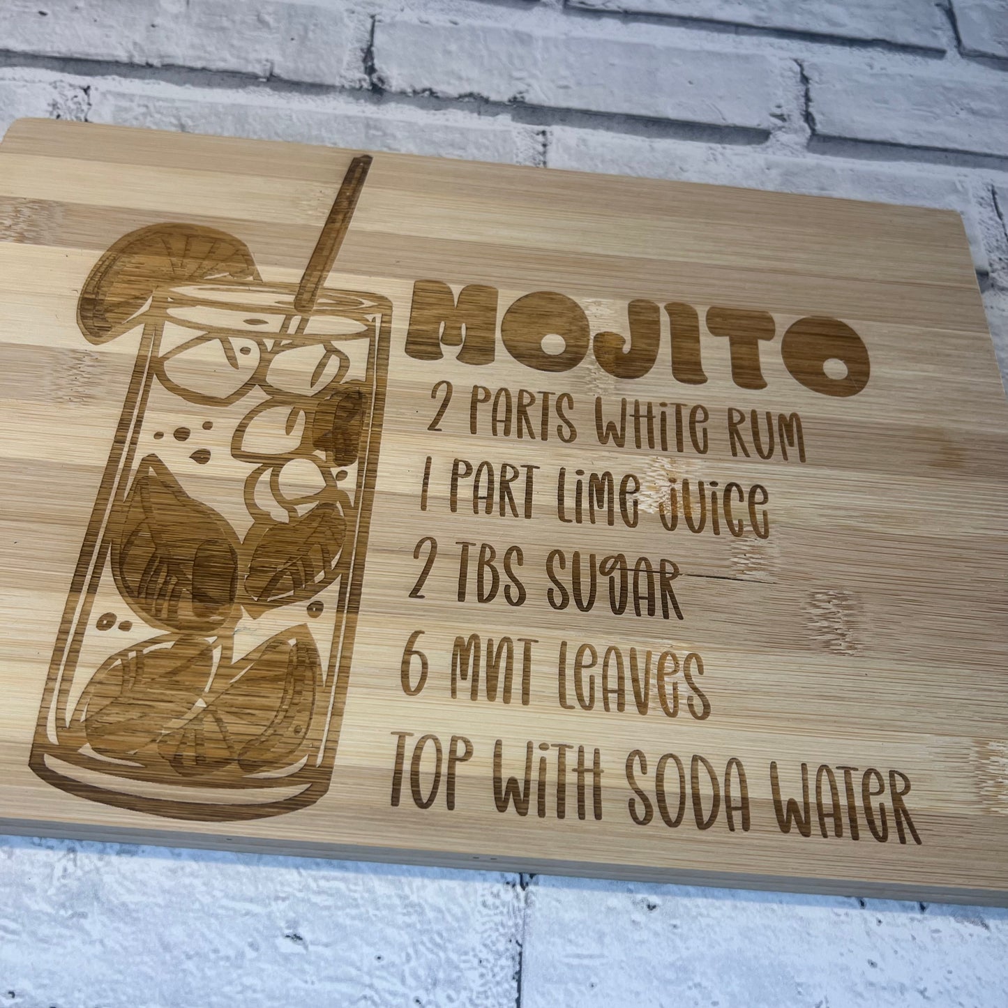 Bamboo Chopping/Serving Board - Cocktail Collection - Mojito