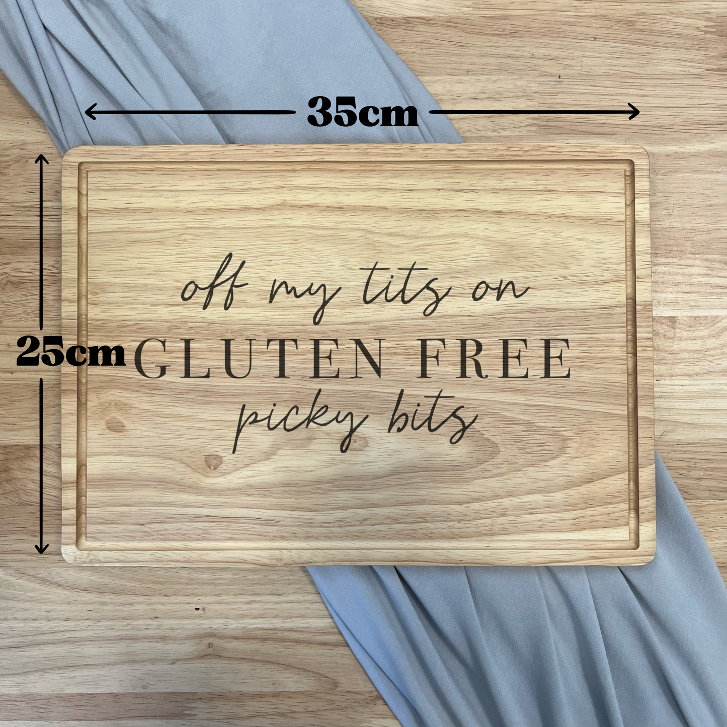 Personalised Bamboo Serving Board - Gluten Free Picky Bits Board