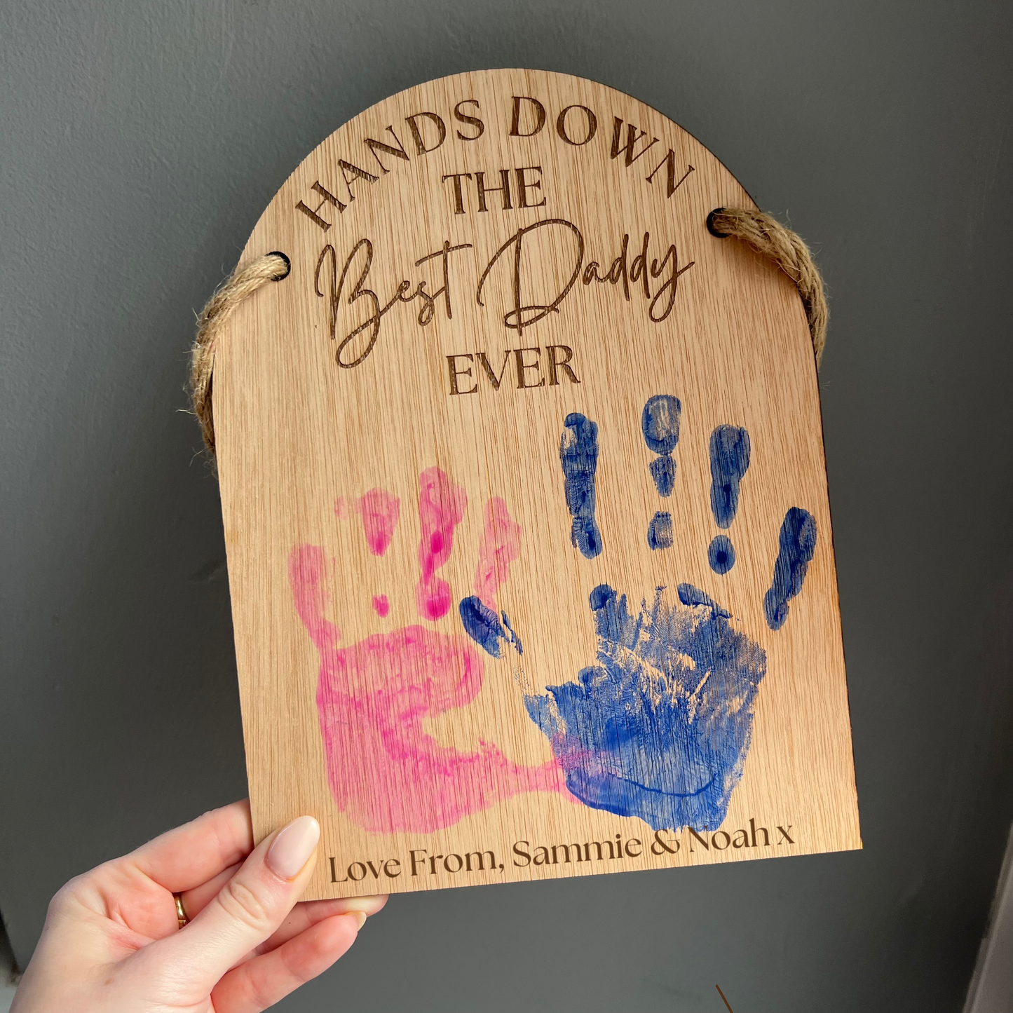 Hands Down The Best Daddy Ever - Hand Print Plaque