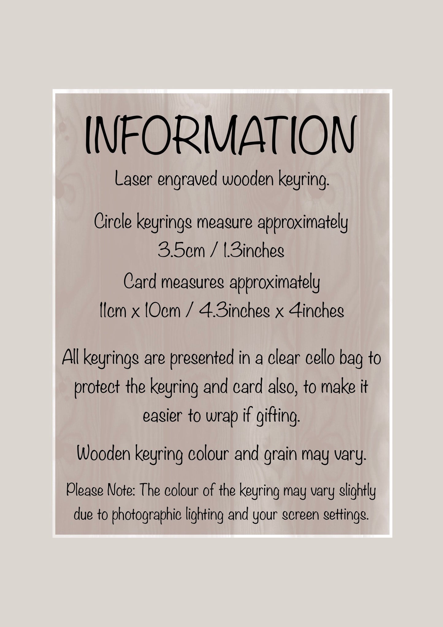 Laser Engraved Wooden Sunshine Keyring / You Are My Sunshine