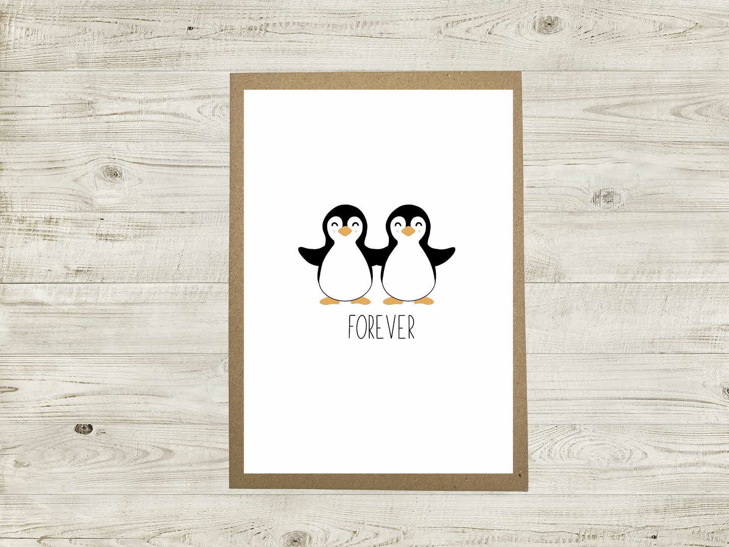 Anniversary Card - Penguins Forever - A6
