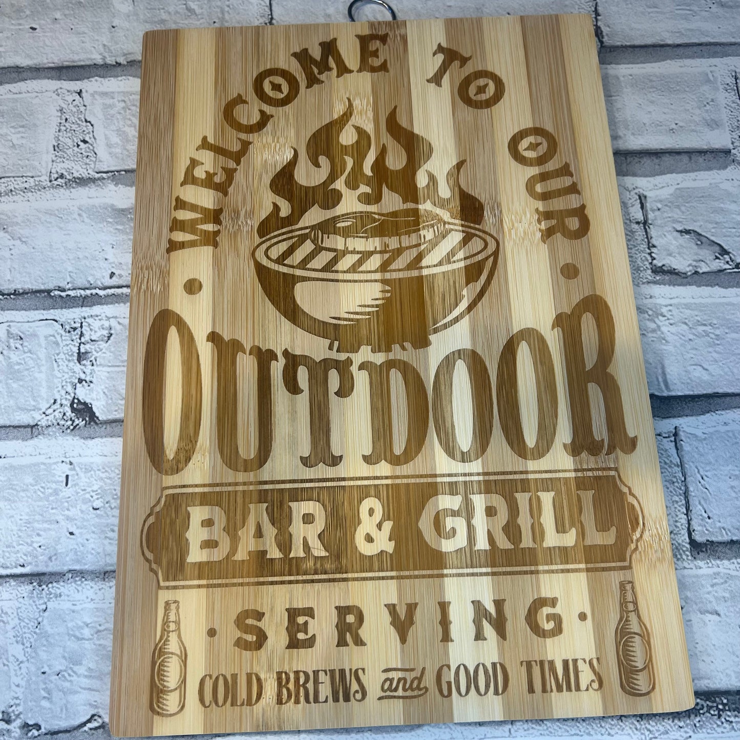 Bamboo Chopping/Serving Board - Outdoor Bar & Grill
