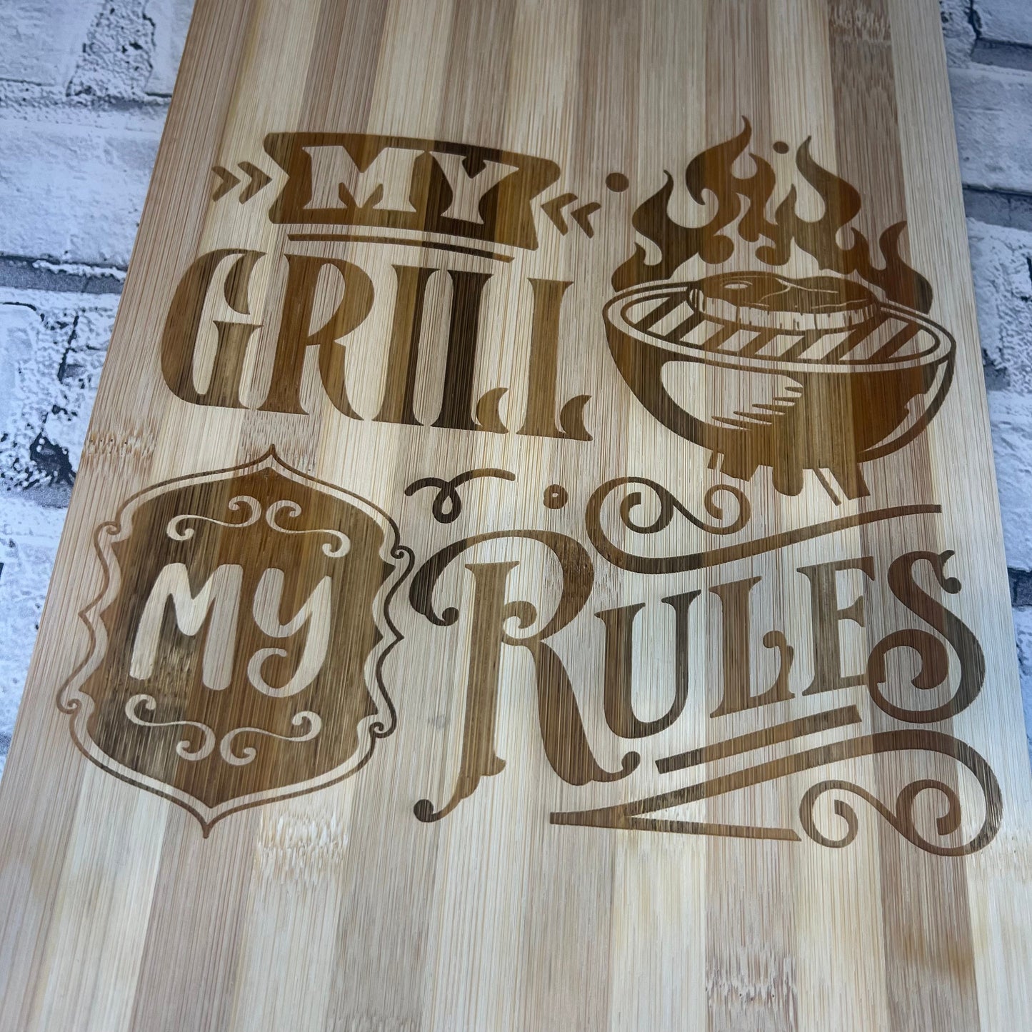 Bamboo Chopping/Serving Board - My Grill My Rules