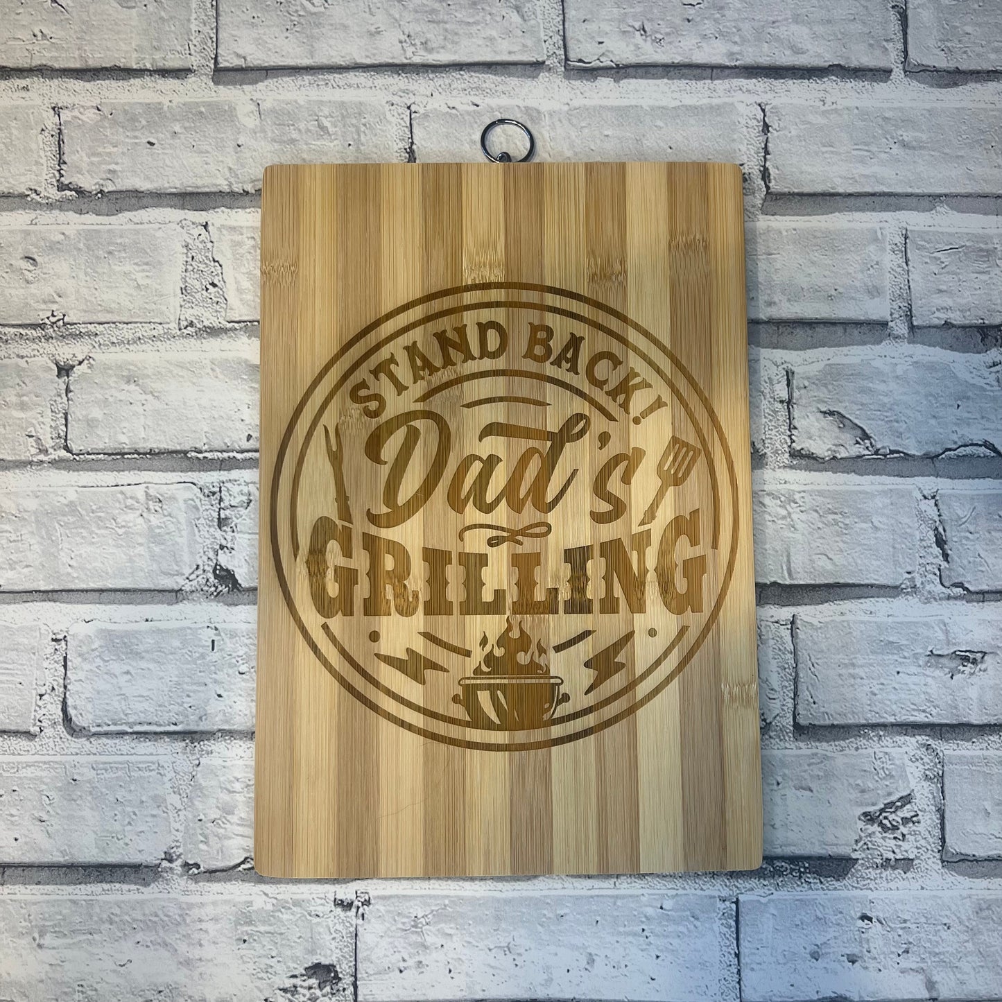 Bamboo Chopping/Serving Board - Stand Back Dad's Grilling