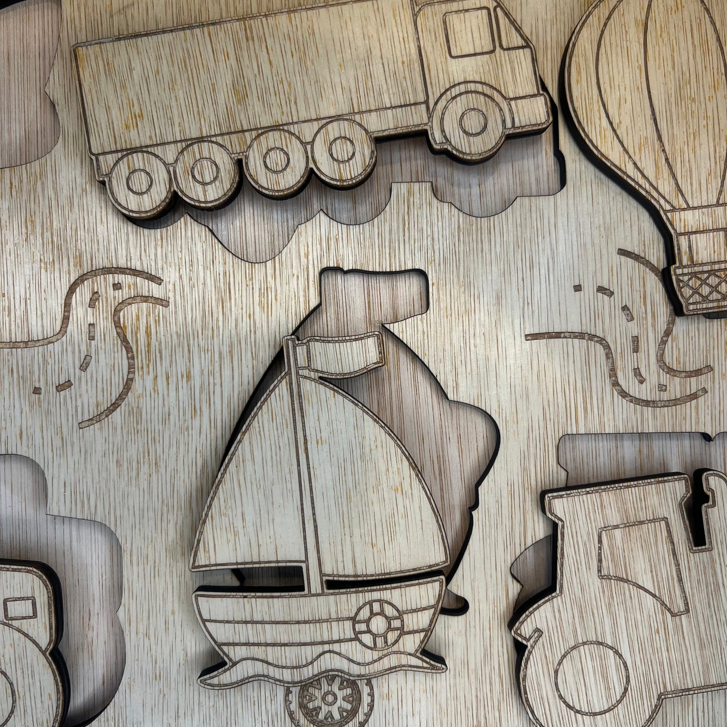 Puzzle Board - Transport Theme