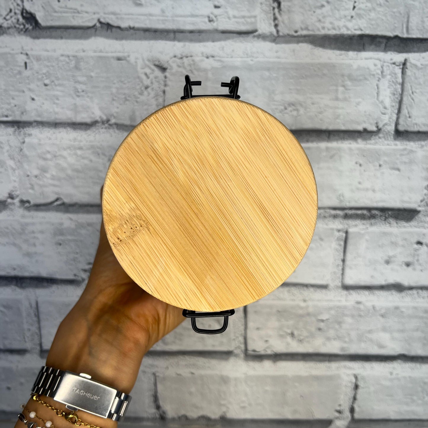 Glass Jar With Personalised Laser Engraved Lid - I Love You