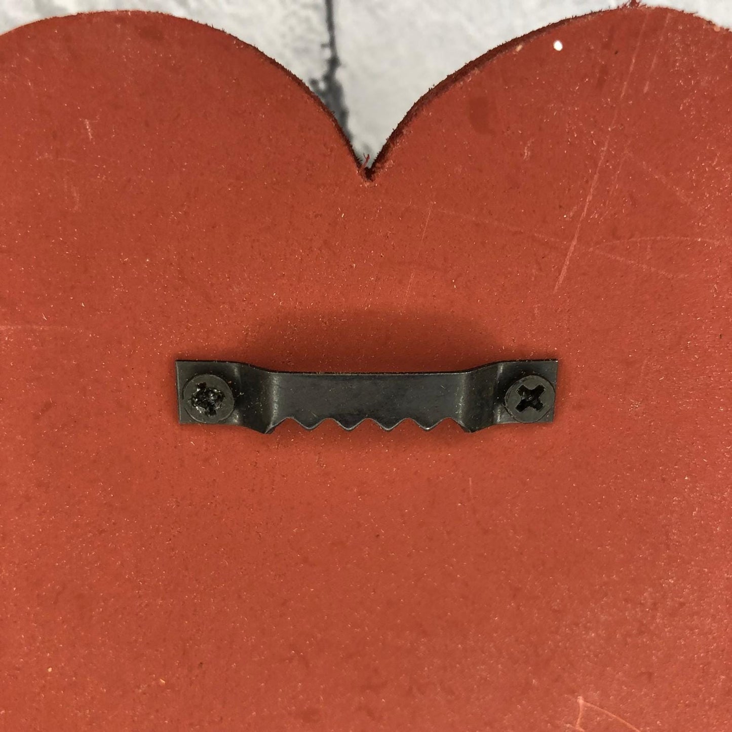 Paw Print Dog Lead Holder - Rustic Red