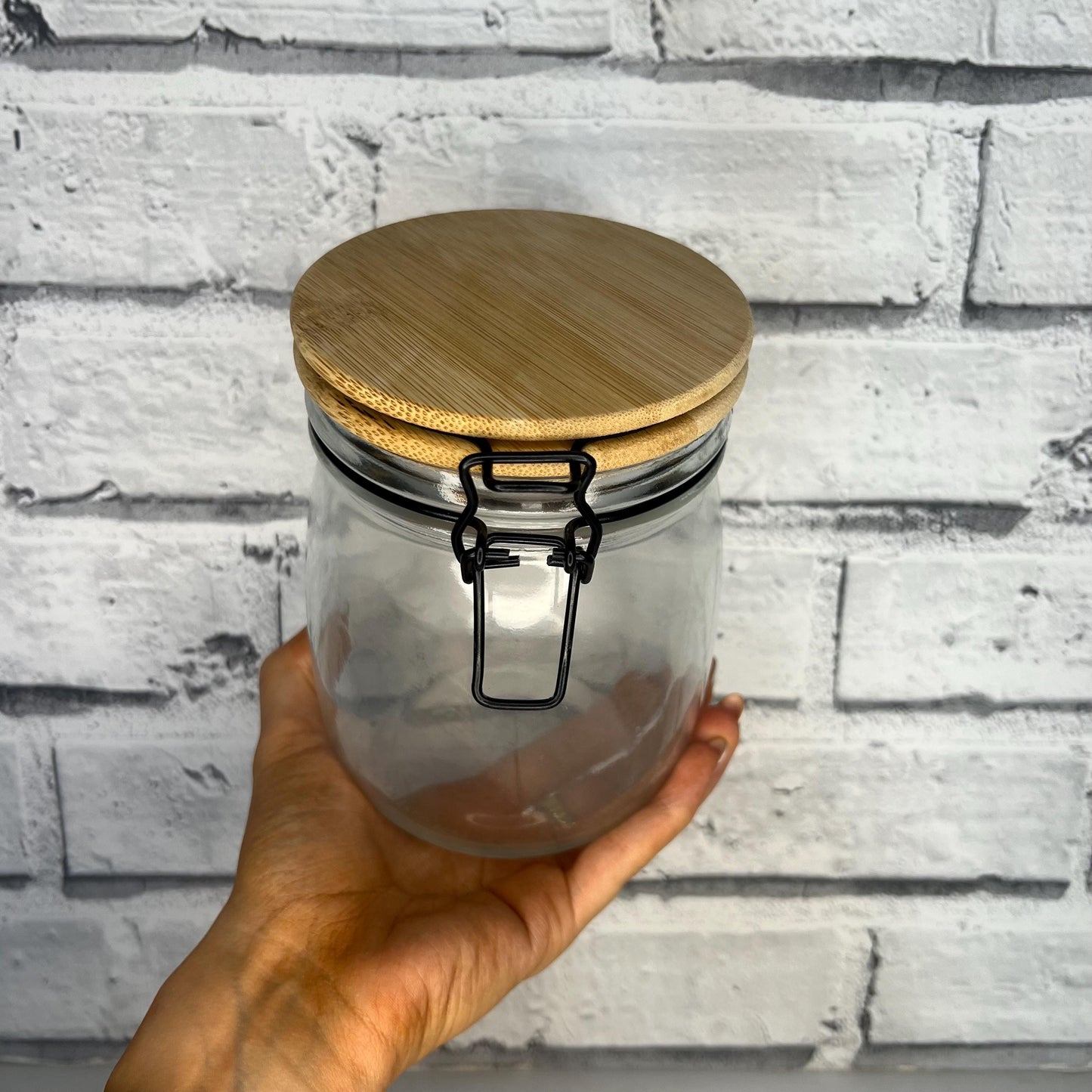 Glass Jar With Personalised Laser Engraved Lid - I Love You