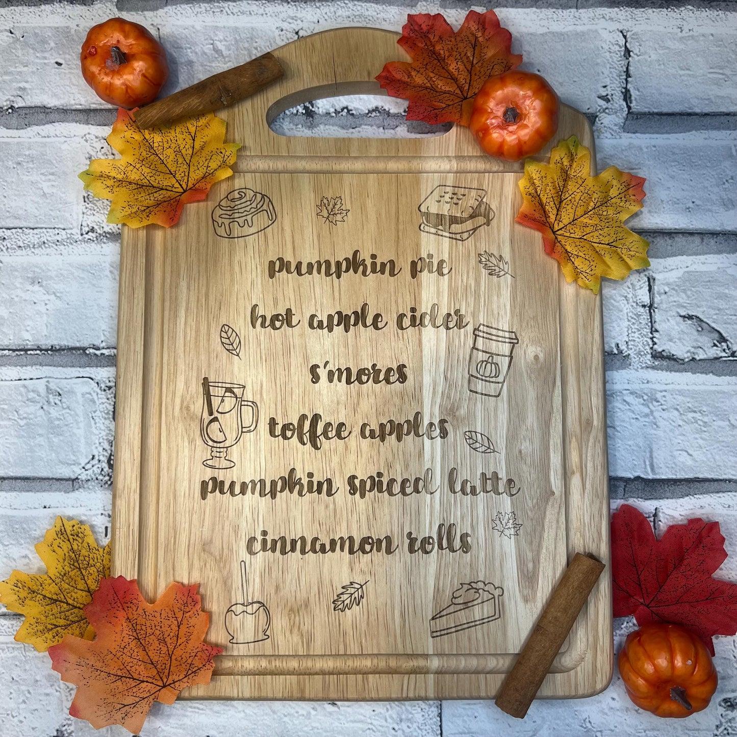 Bamboo Chopping/Serving Board - Autumn/Halloween