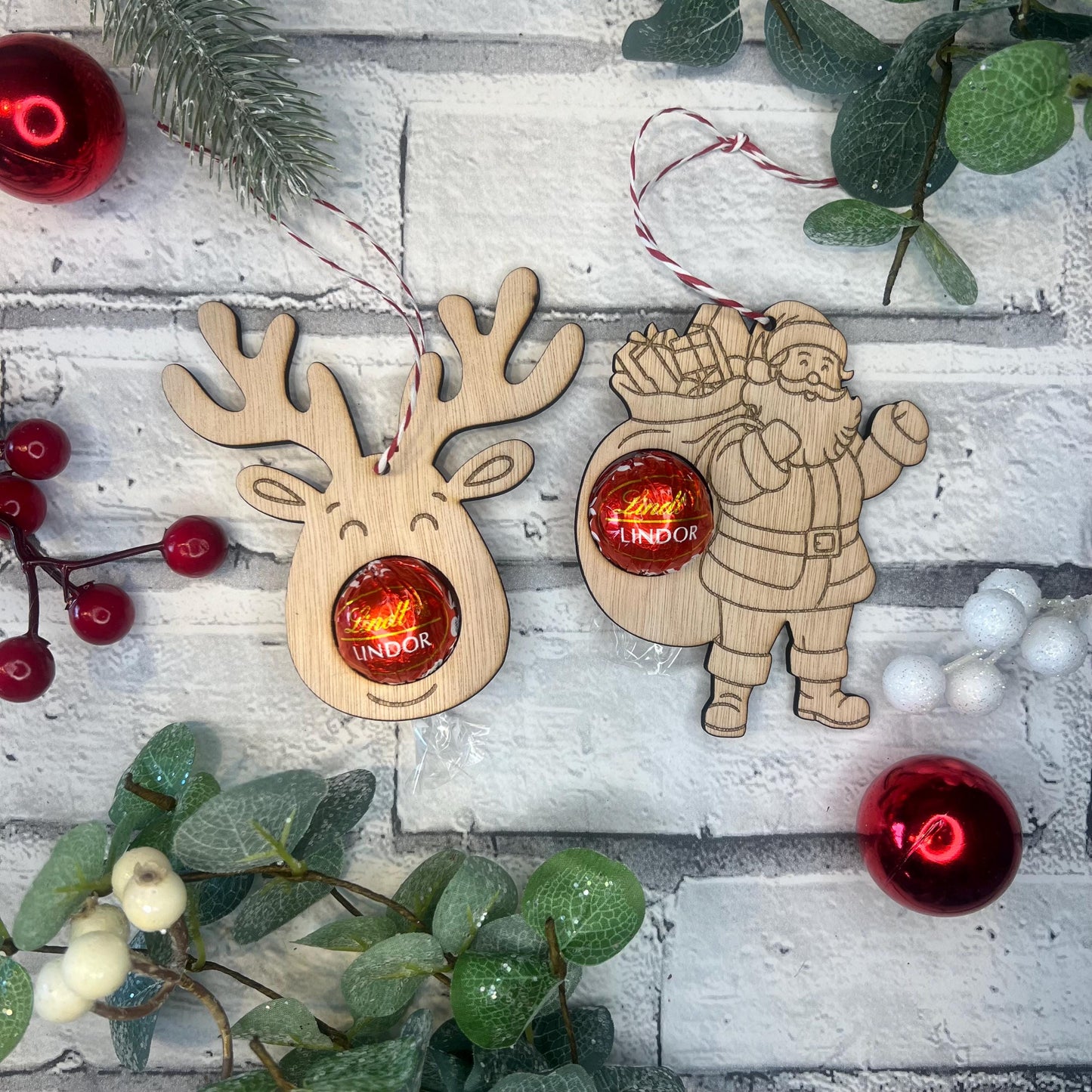 Reindeer Lindt Lindor Chocolate Holder Decoration