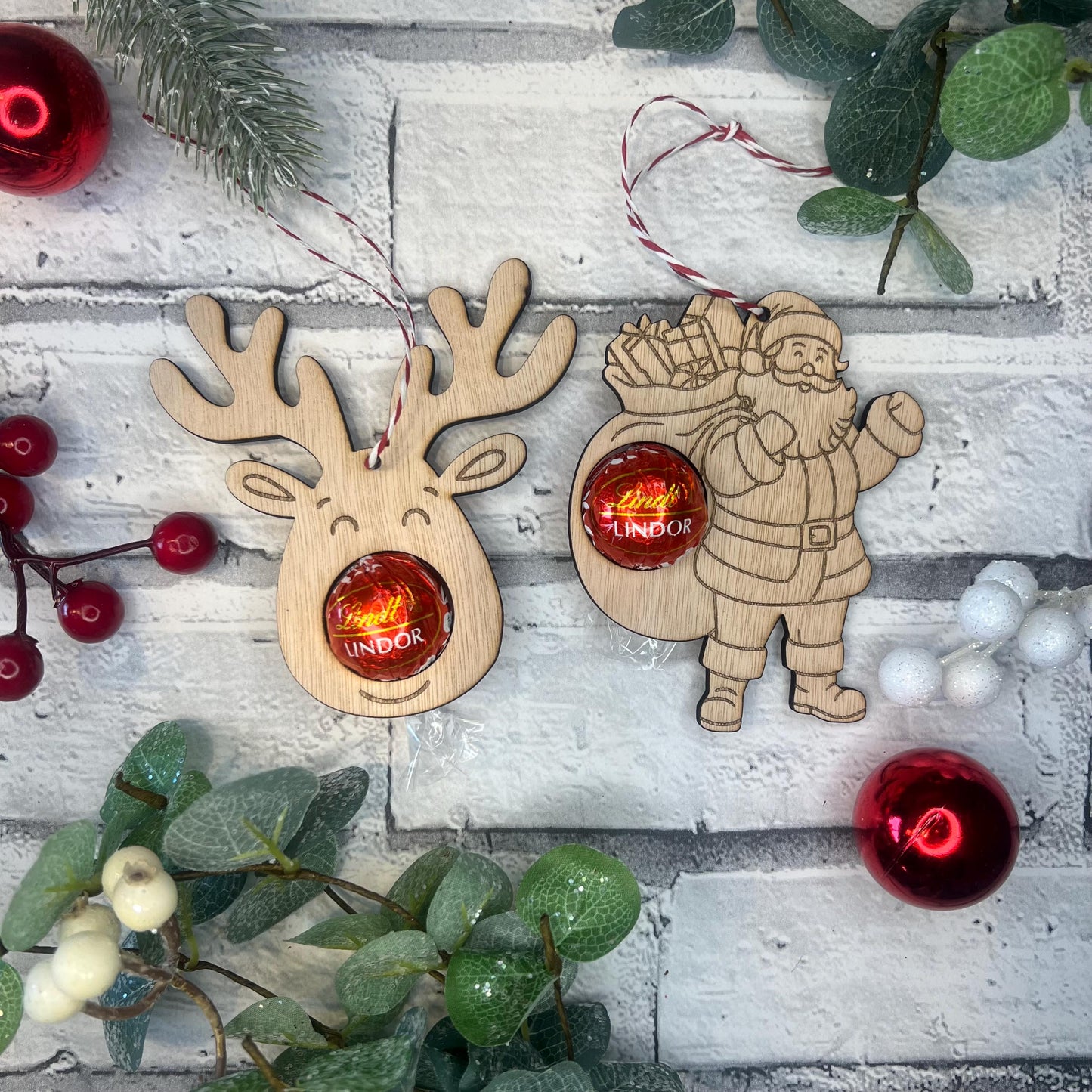 Father Christmas Lindt Lindor Chocolate Holder Decoration