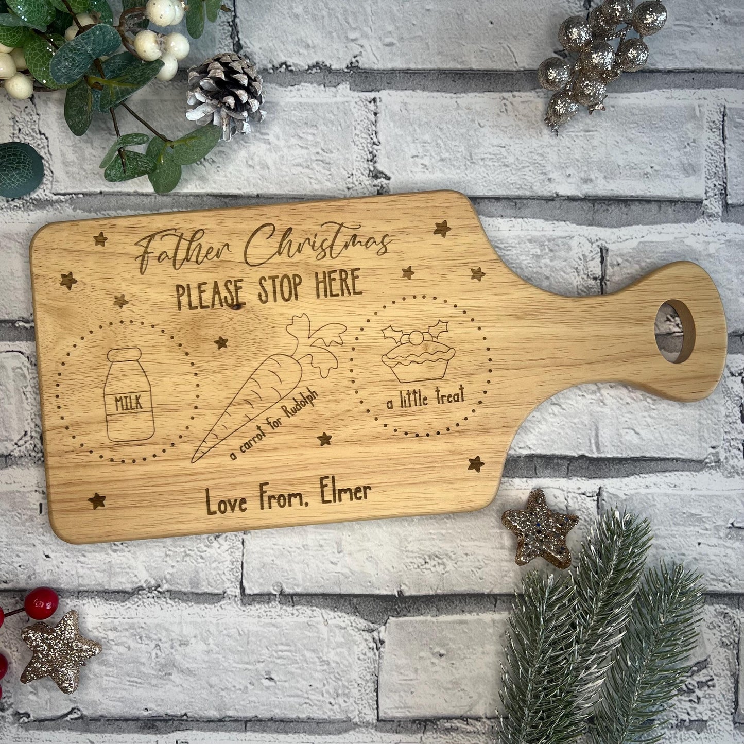 Personalised Christmas Father Christmas Board