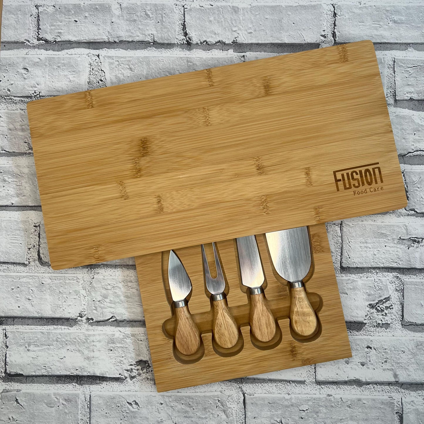 Personalised Rectangle Cheese Board Set - First House