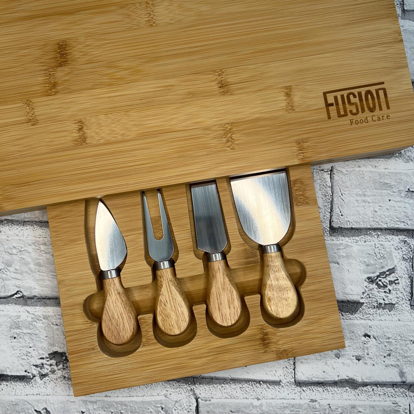 Personalised Rectangle Cheese Board Set - First House