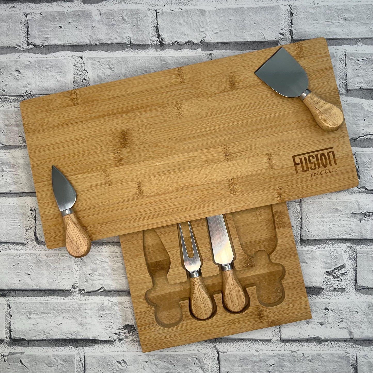 Personalised Rectangle Cheese Board Set - First House
