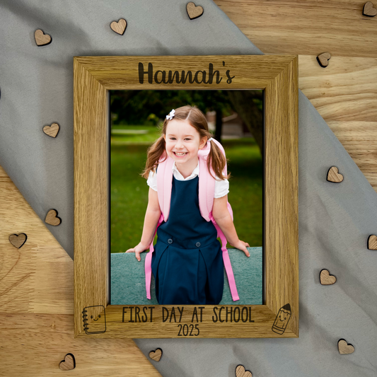 Personalised First Day At School / Back To School Photo Frame