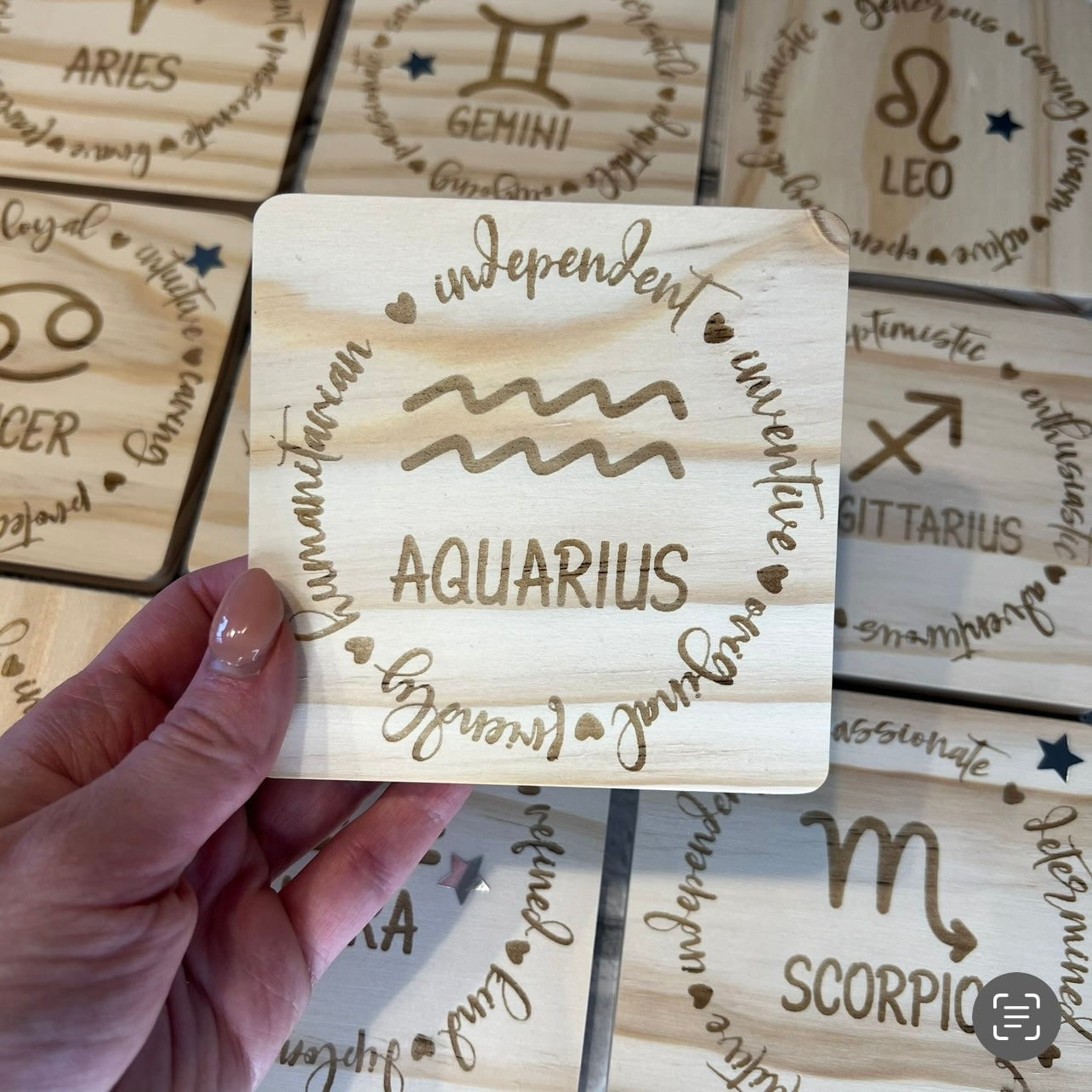 Zodiac Sign and Traits Coaster
