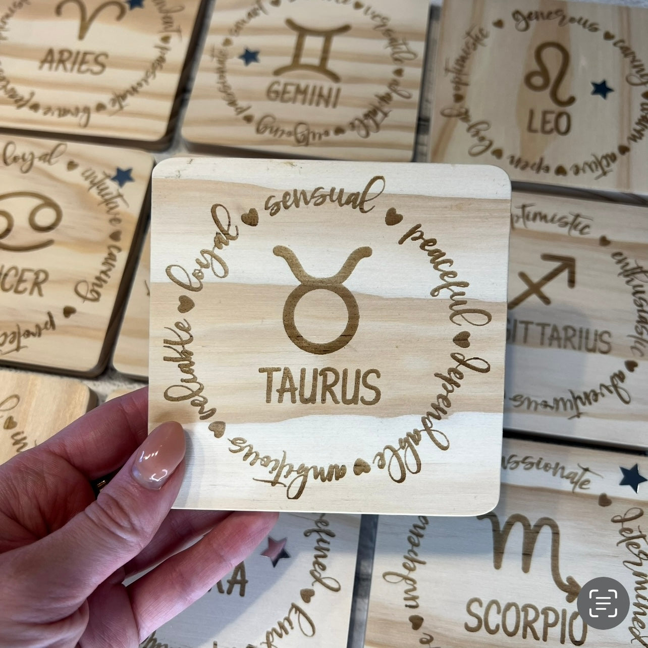 Zodiac Sign and Traits Coaster