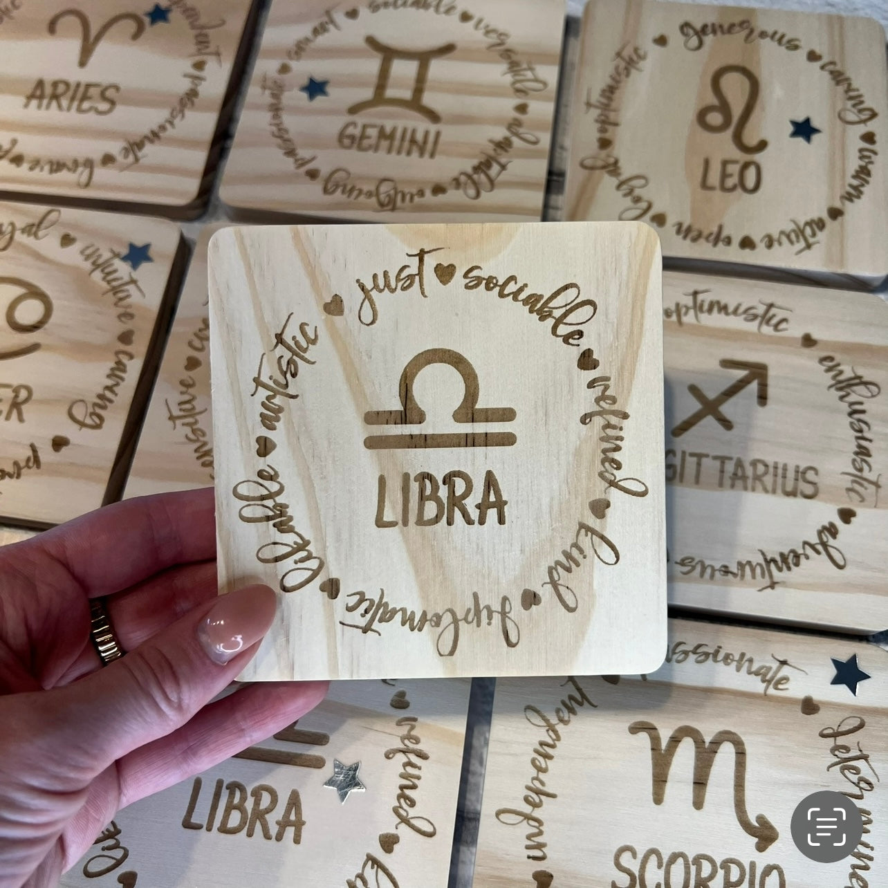 Zodiac Sign and Traits Coaster