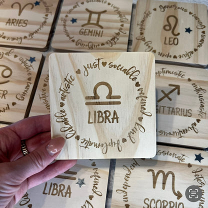 Zodiac Sign and Traits Coaster