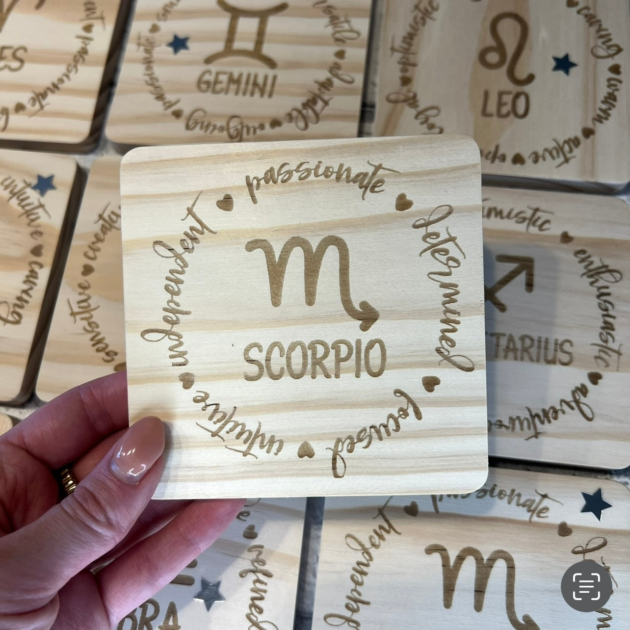 Zodiac Sign and Traits Coaster