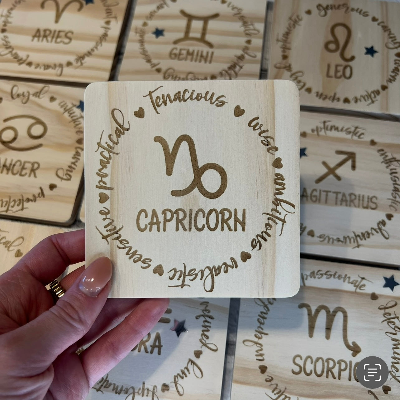 Zodiac Sign and Traits Coaster
