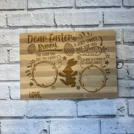 Bamboo Chopping/Serving Board - Dear Easter Bunny