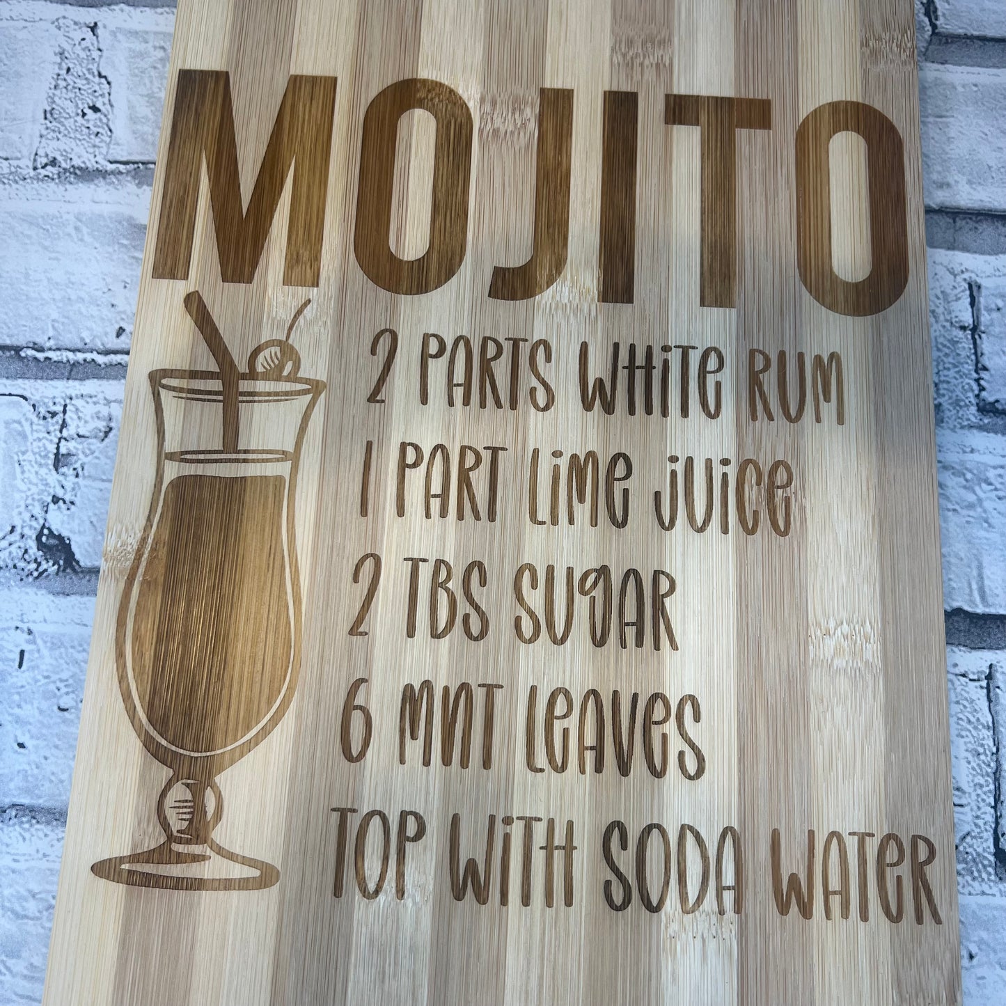Bamboo Chopping/Serving Board - Cocktail Collection - Mojito