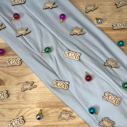 Wooden Table Confetti - Happy New Year 2026