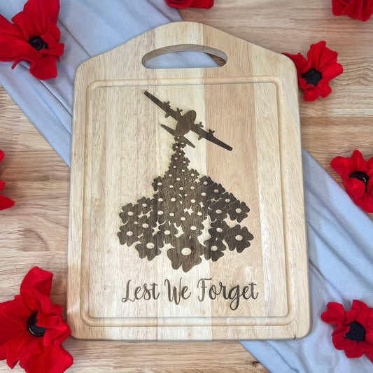 Bamboo Chopping/Serving Board - Lest We Forget