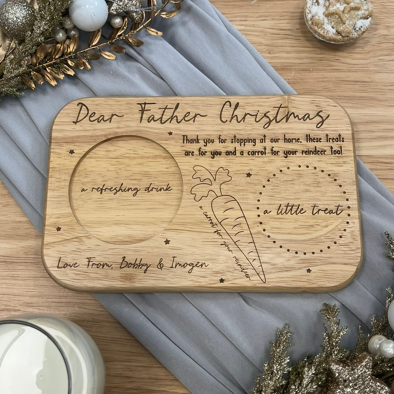 Personalised Christmas Eve Board - Father Christmas