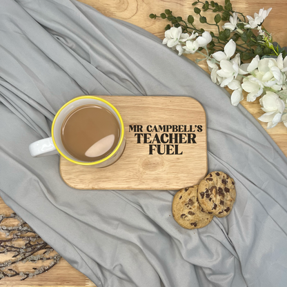Personalised Teacher Gift Wooden Coaster