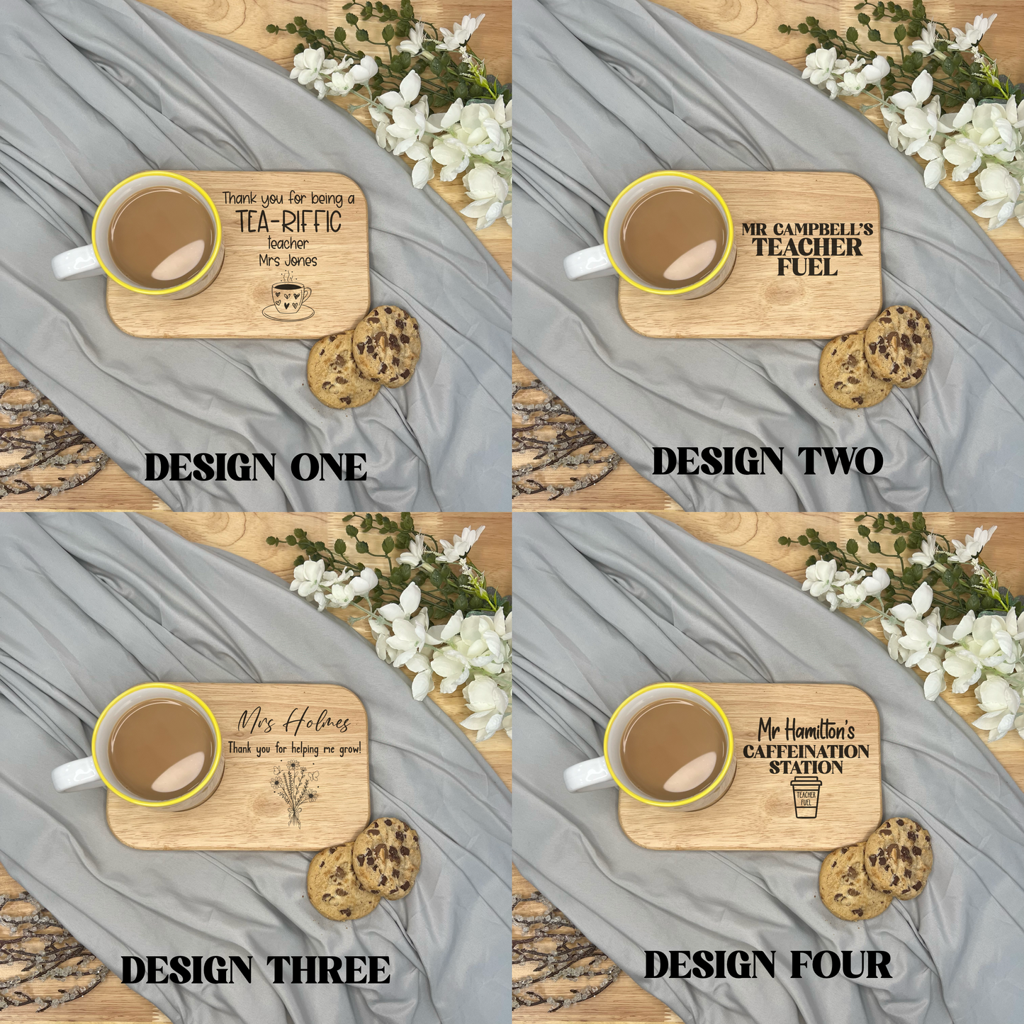 Personalised Teacher Gift Wooden Coaster