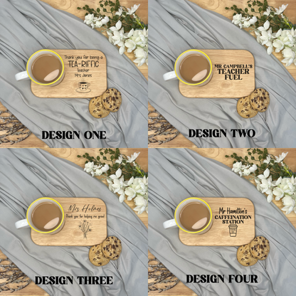 Personalised Teacher Gift Wooden Coaster
