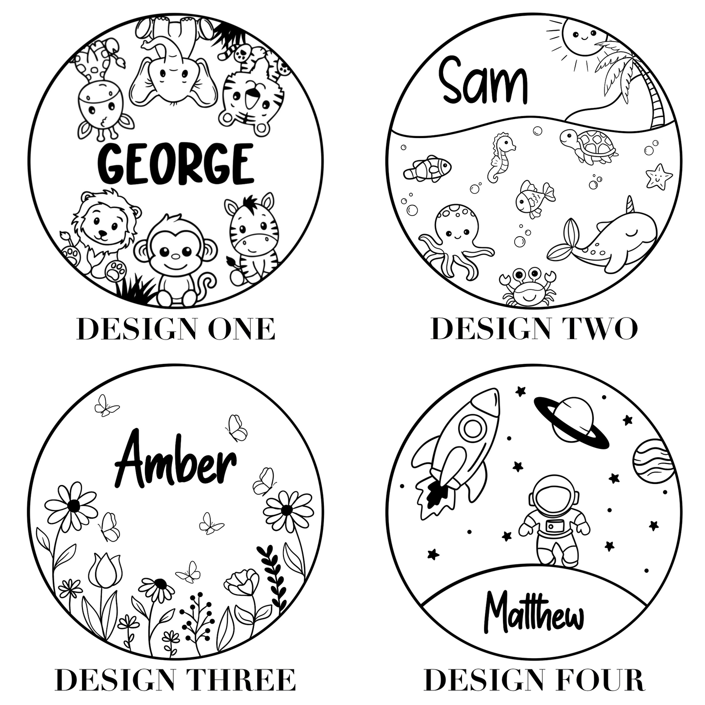 Personalised Children's Wooden Stool / Step - Various Designs