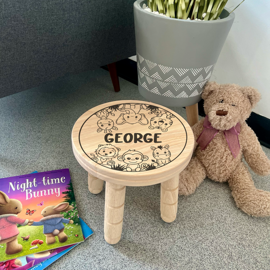 Personalised Children's Wooden Stool / Step - Various Designs