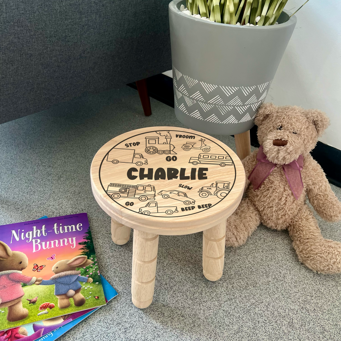 Personalised Children's Wooden Stool / Step - Various Designs