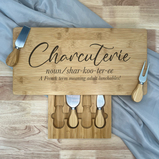 Rectangle Cheese Board Set - Charcuterie aka An Adult Lunchable