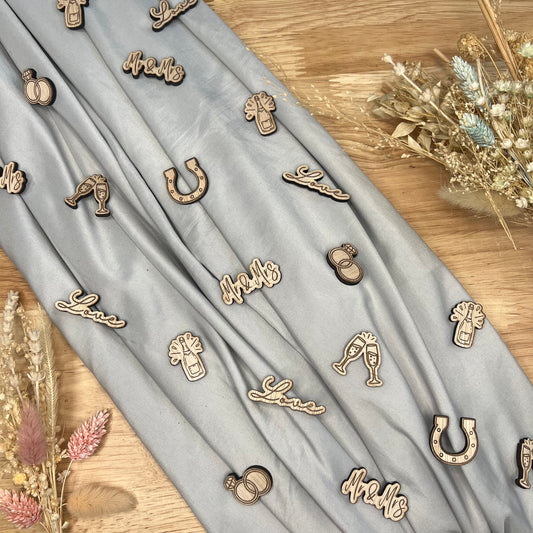 Wooden Table Confetti - Wedding