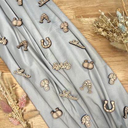 Wooden Table Confetti - Wedding