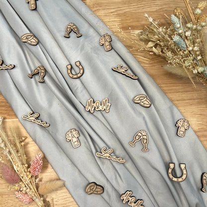 Wooden Table Confetti - Wedding