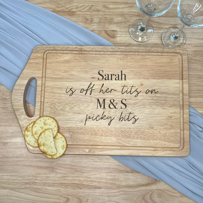 Large Personalised Bamboo Serving Board - Picky Bits Board