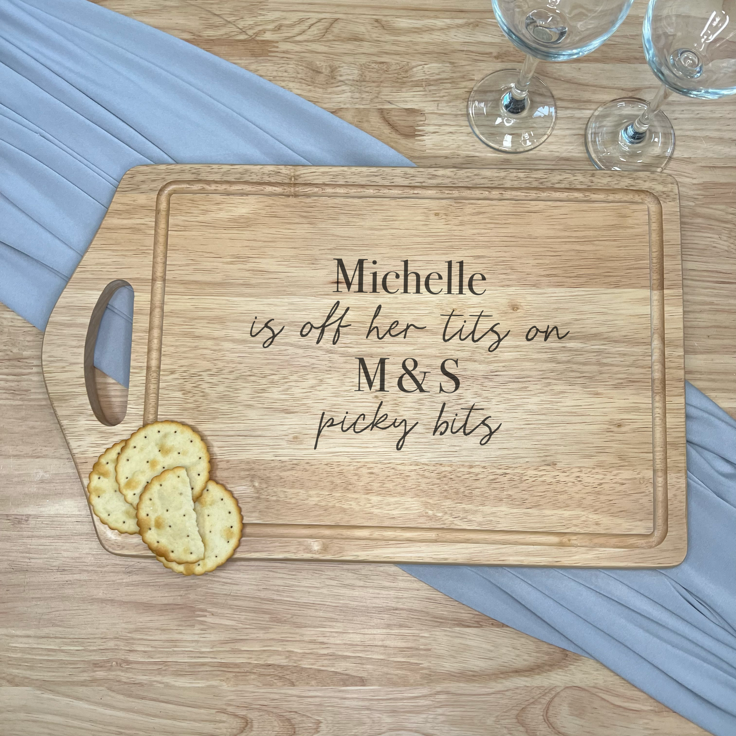 Large Personalised Bamboo Serving Board - Picky Bits Board