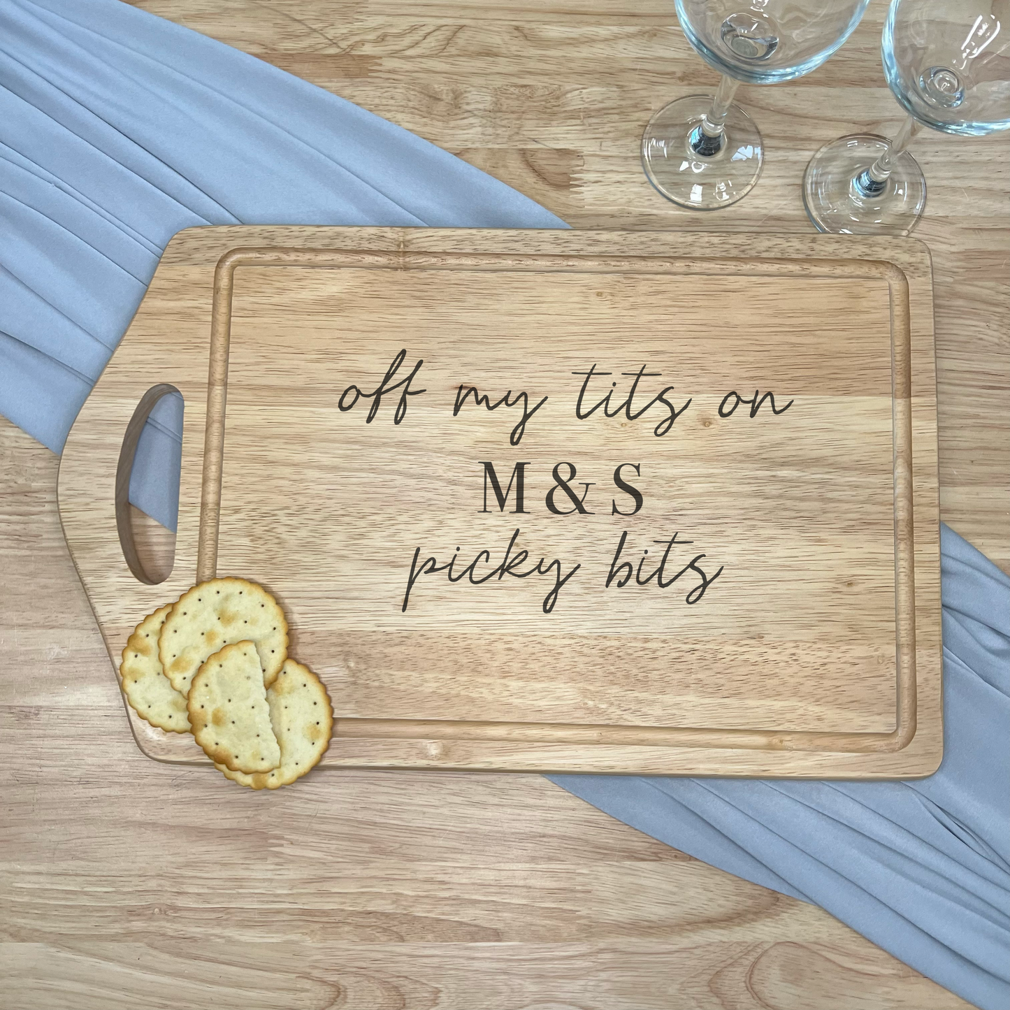 Large Personalised Bamboo Serving Board - Picky Bits Board
