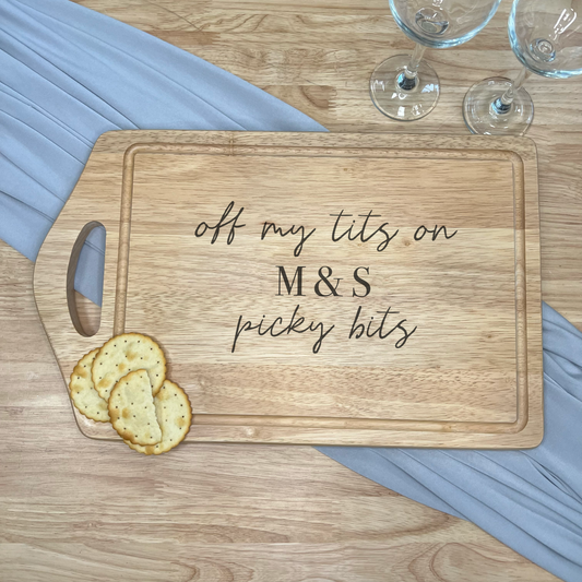 Large Personalised Bamboo Serving Board - Picky Bits Board