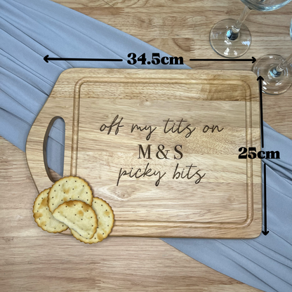Personalised Bamboo Serving Board - Picky Bits Board