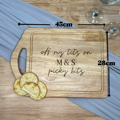 Large Personalised Bamboo Serving Board - Picky Bits Board