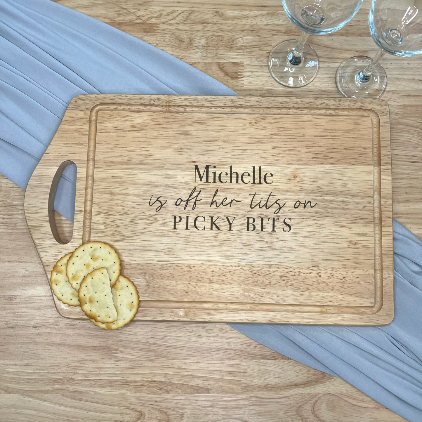 Personalised Bamboo Serving Board - Picky Bits Board